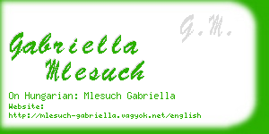 gabriella mlesuch business card